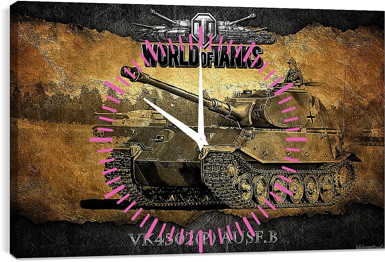 Часы картина - World Of Tanks