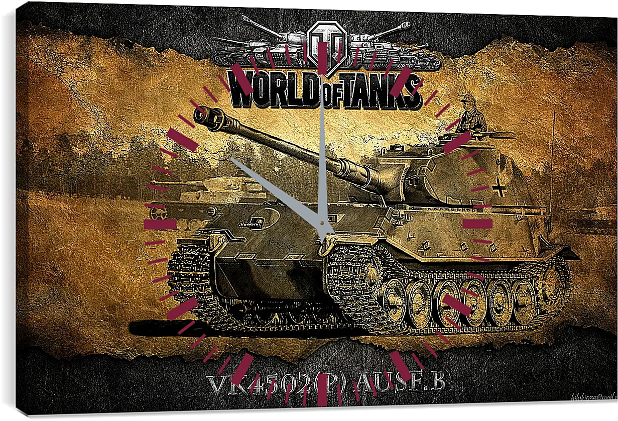 Часы картина - World Of Tanks