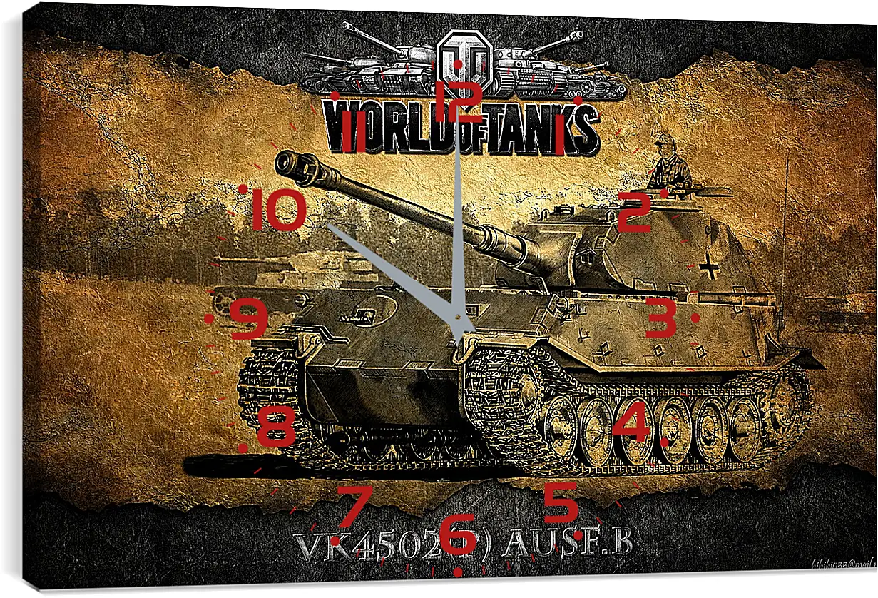 Часы картина - World Of Tanks