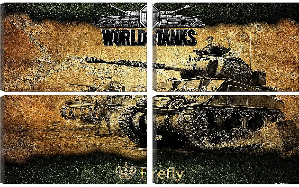 Модульная картина - World Of Tanks