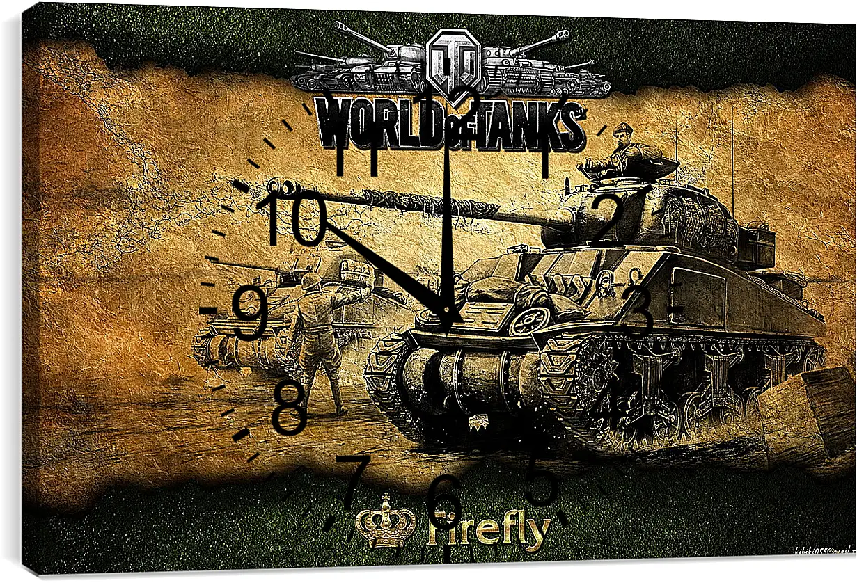 Часы картина - World Of Tanks