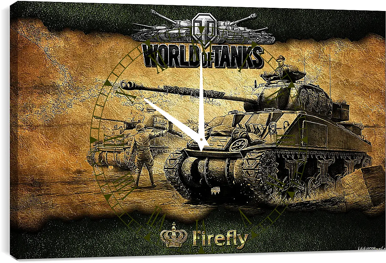 Часы картина - World Of Tanks