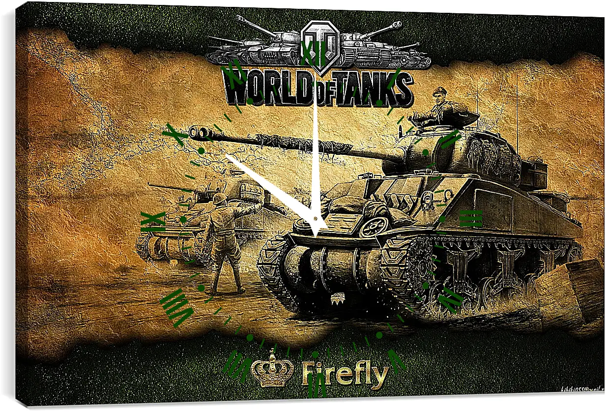 Часы картина - World Of Tanks