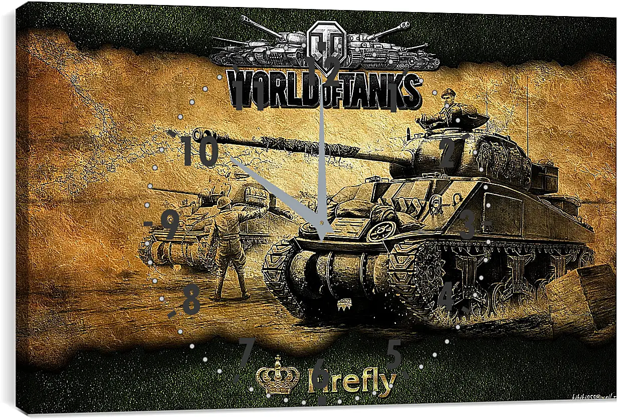 Часы картина - World Of Tanks