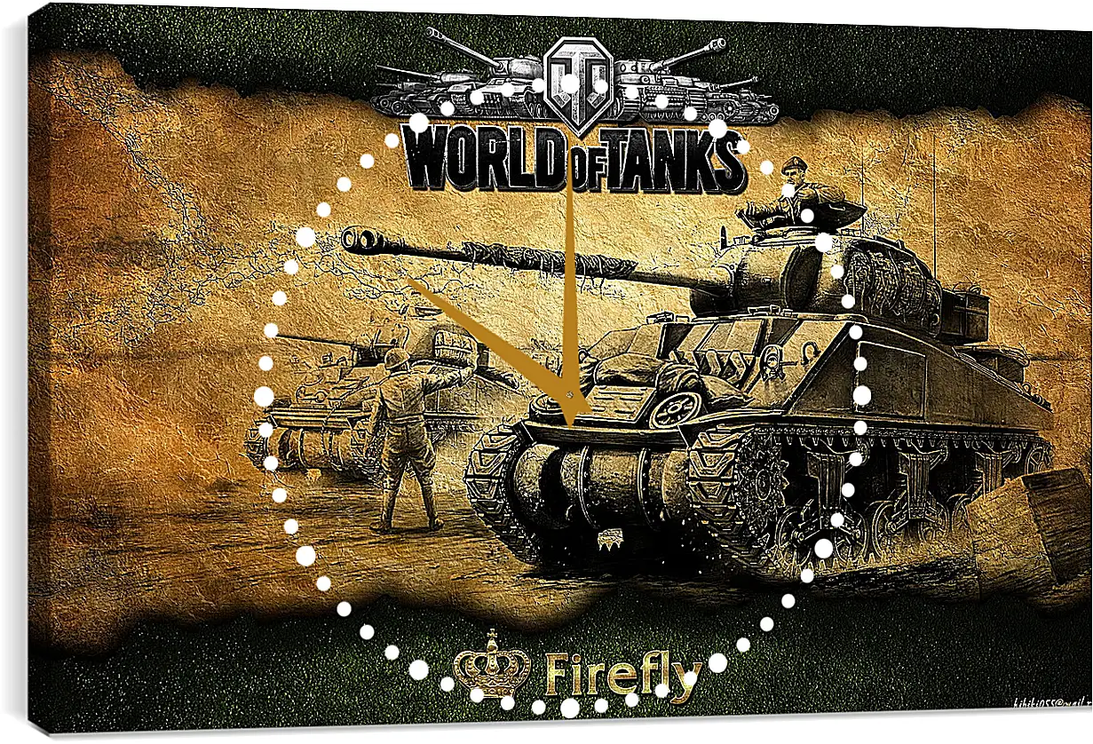 Часы картина - World Of Tanks