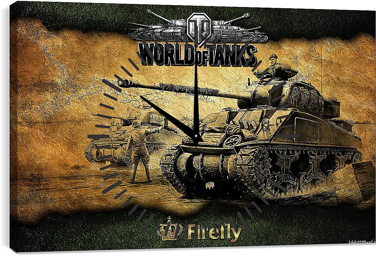 Часы картина - World Of Tanks