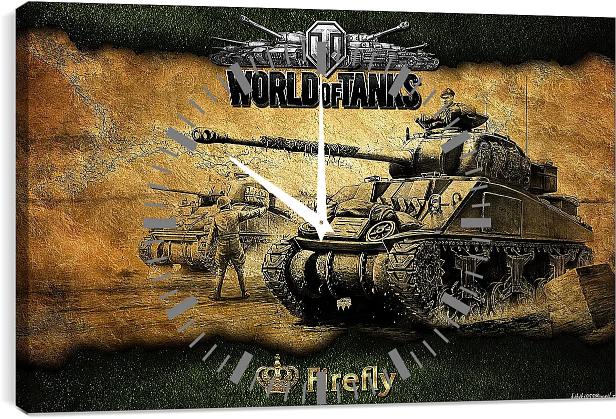 Часы картина - World Of Tanks