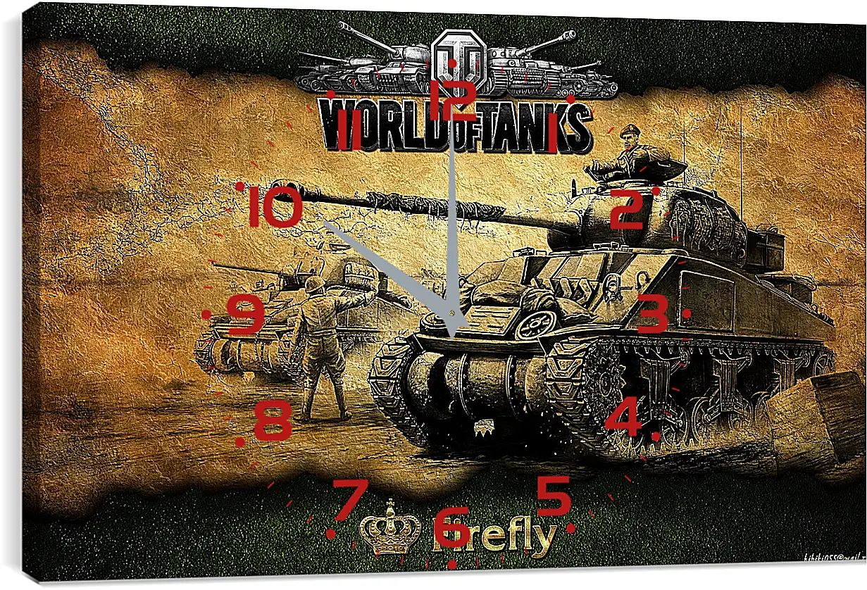 Часы картина - World Of Tanks