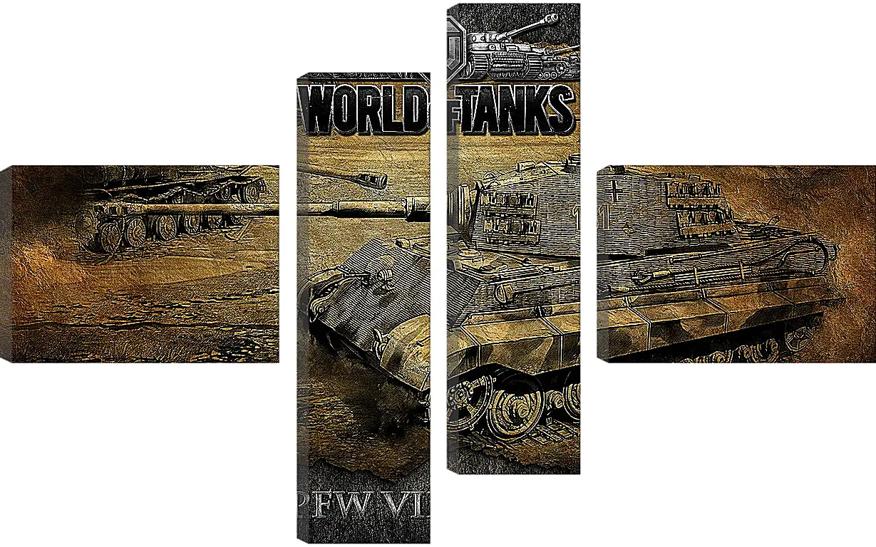 Модульная картина - World Of Tanks