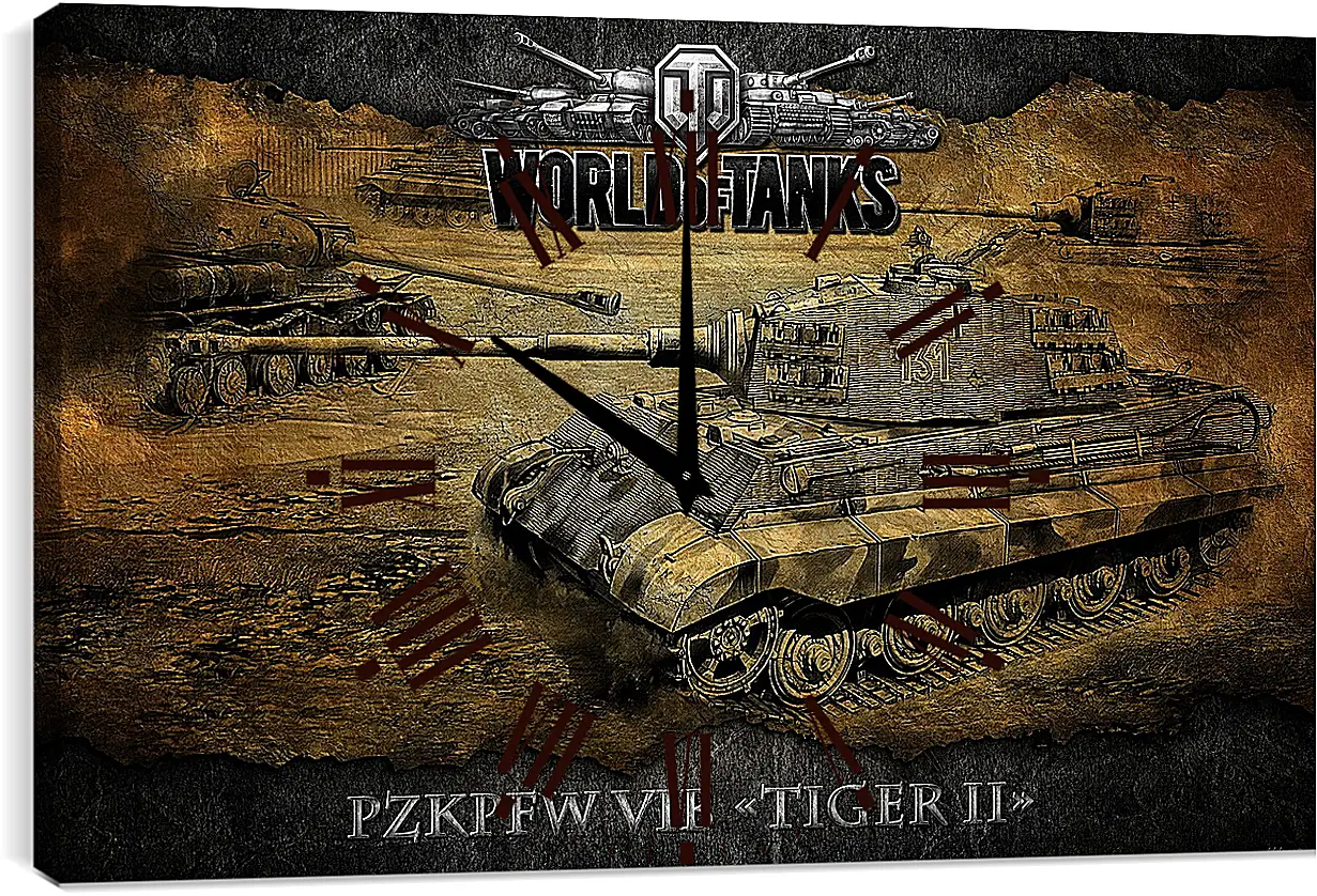 Часы картина - World Of Tanks