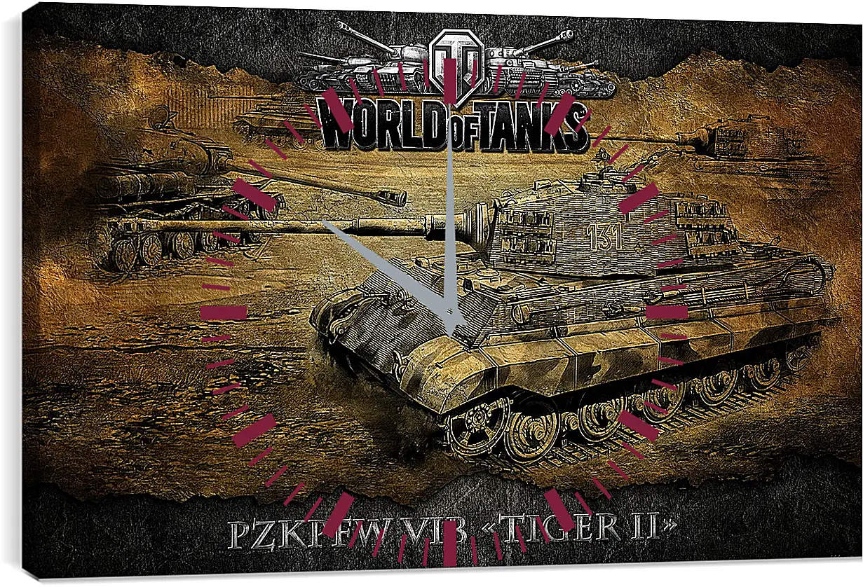 Часы картина - World Of Tanks