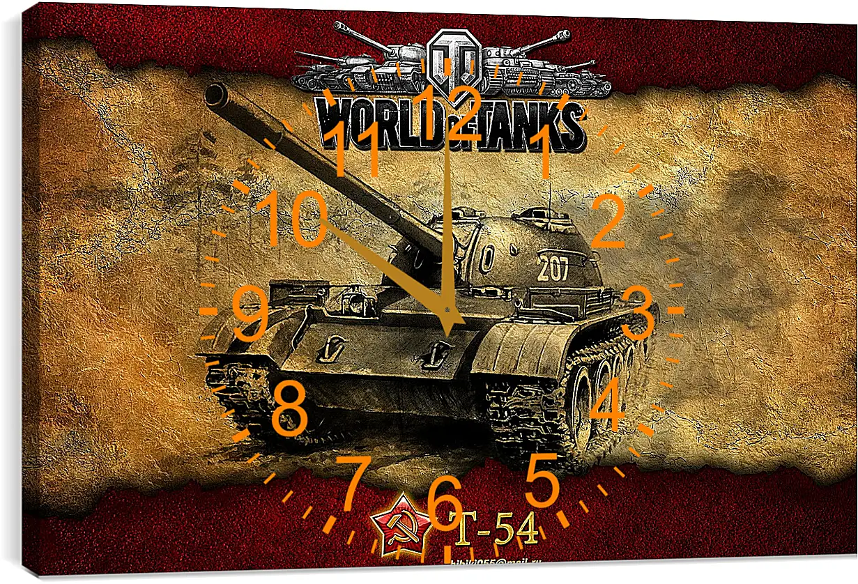 Часы картина - World Of Tanks