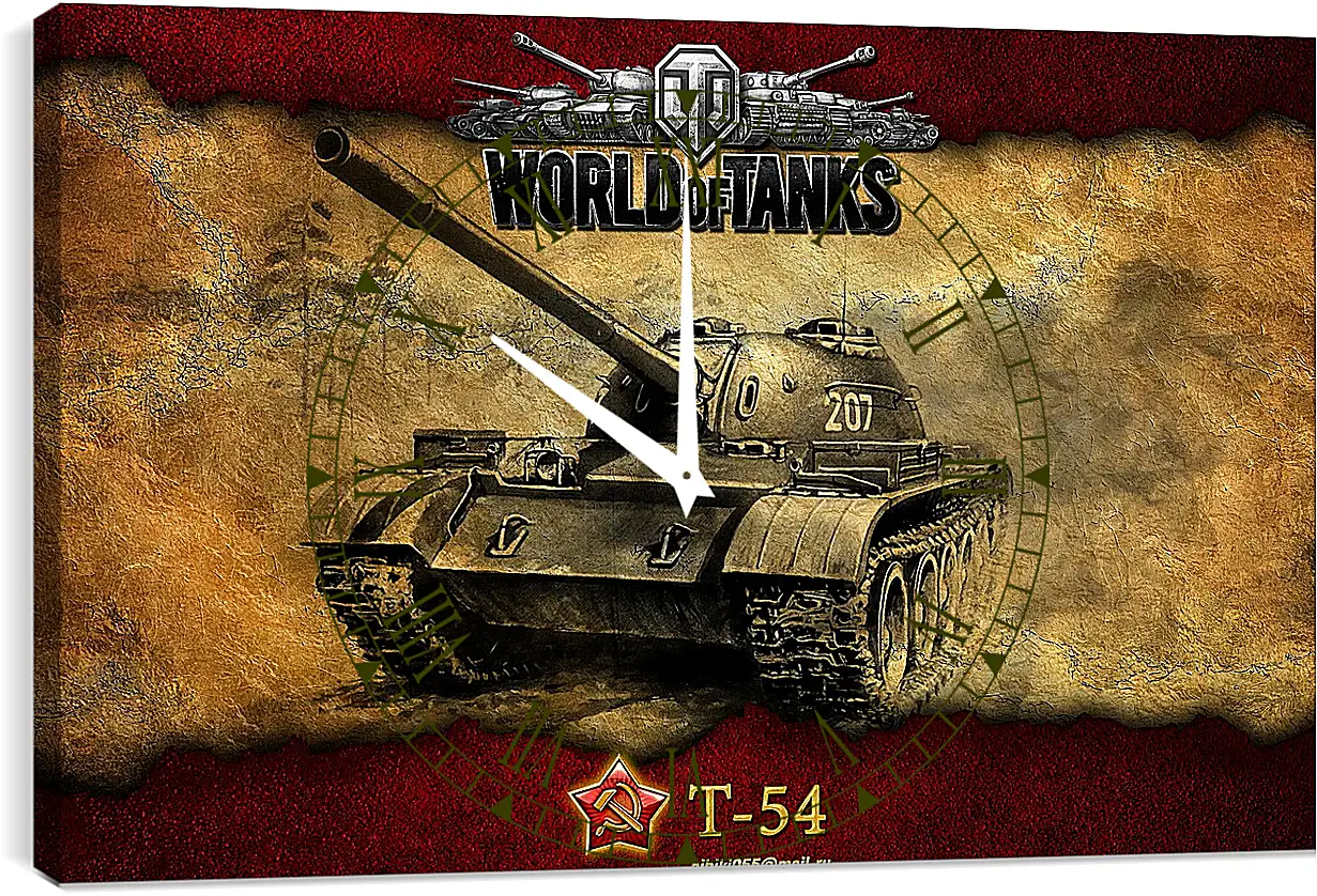 Часы картина - World Of Tanks