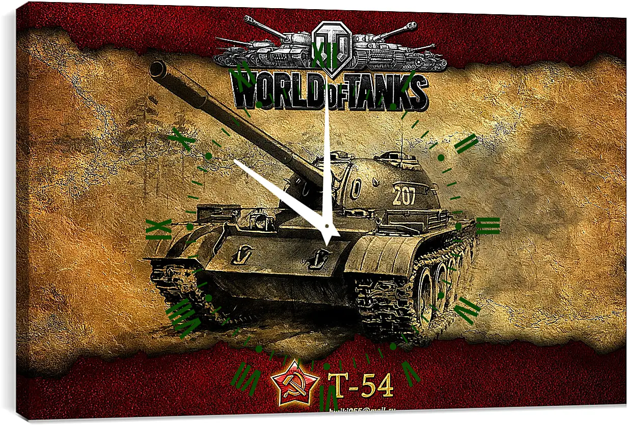 Часы картина - World Of Tanks