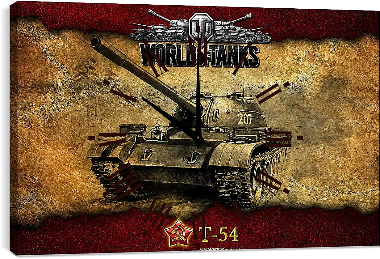 Часы картина - World Of Tanks