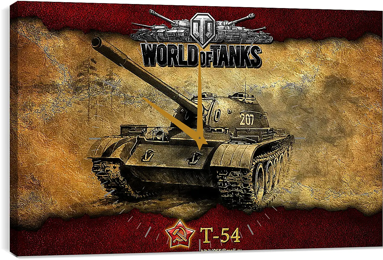 Часы картина - World Of Tanks