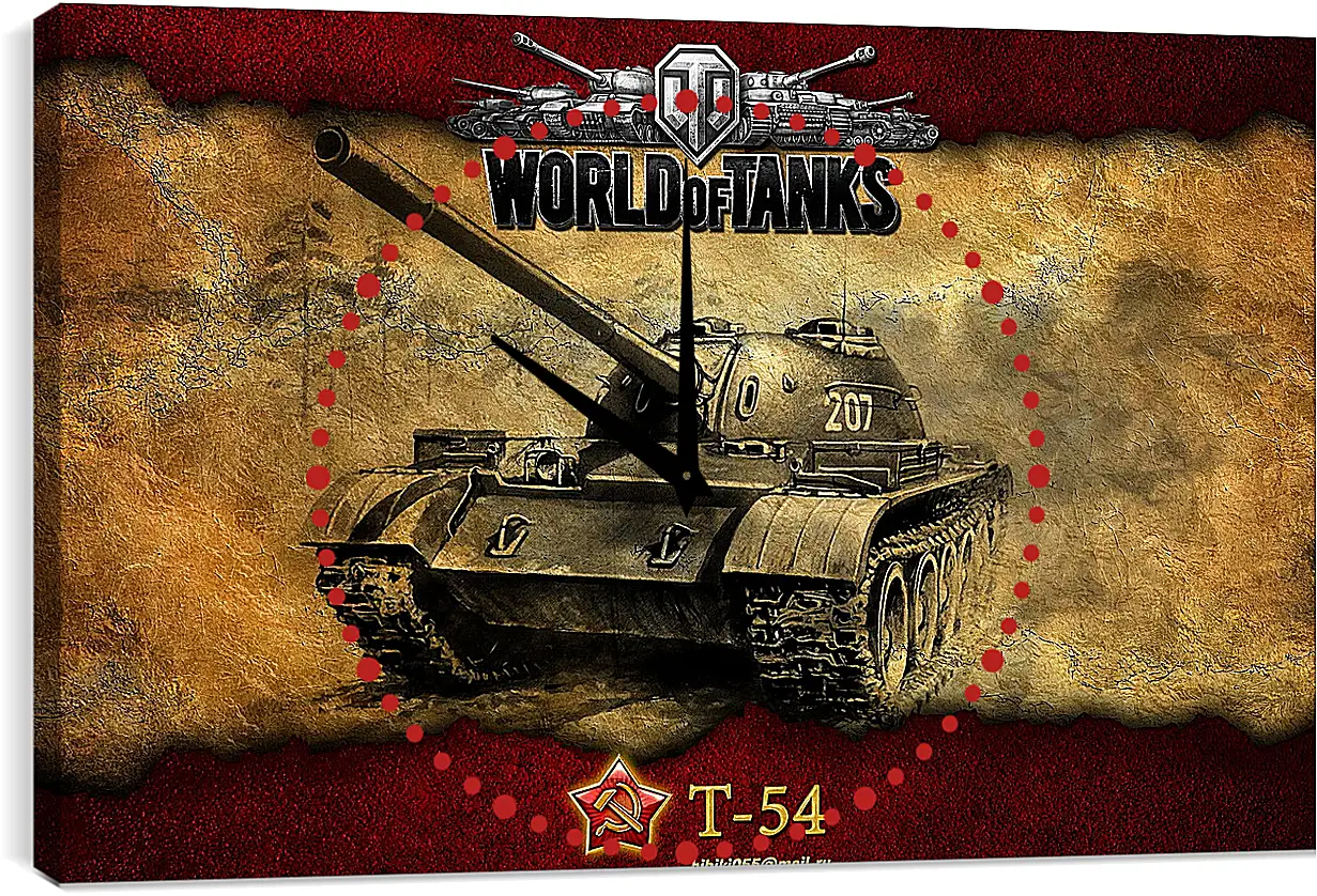 Часы картина - World Of Tanks