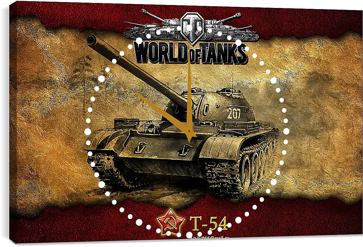 Часы картина - World Of Tanks