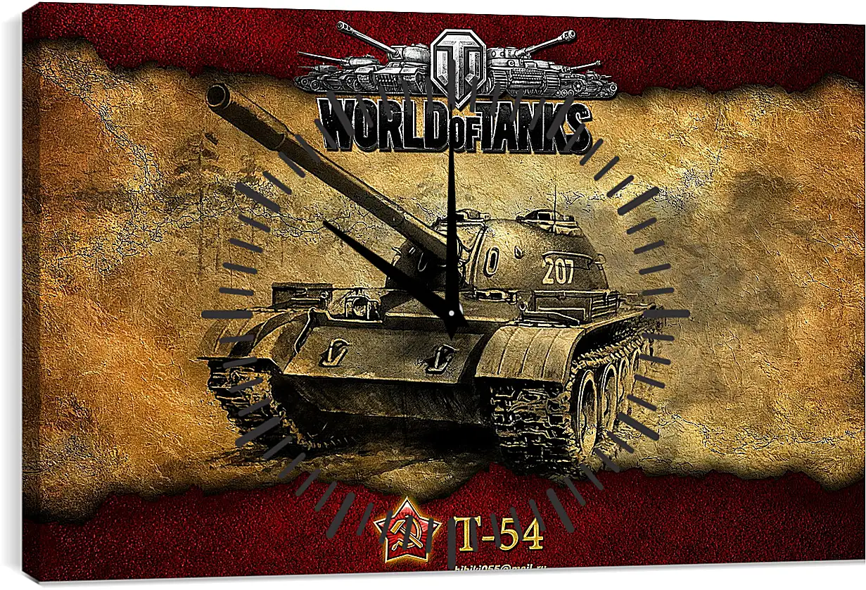 Часы картина - World Of Tanks