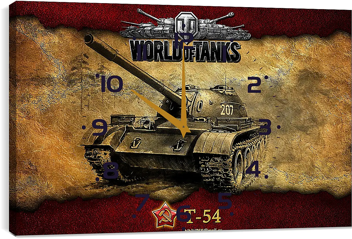 Часы картина - World Of Tanks