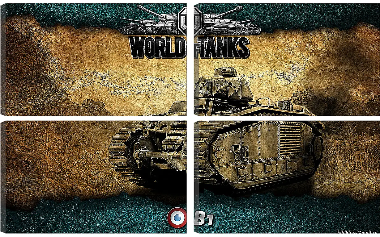 Модульная картина - World Of Tanks