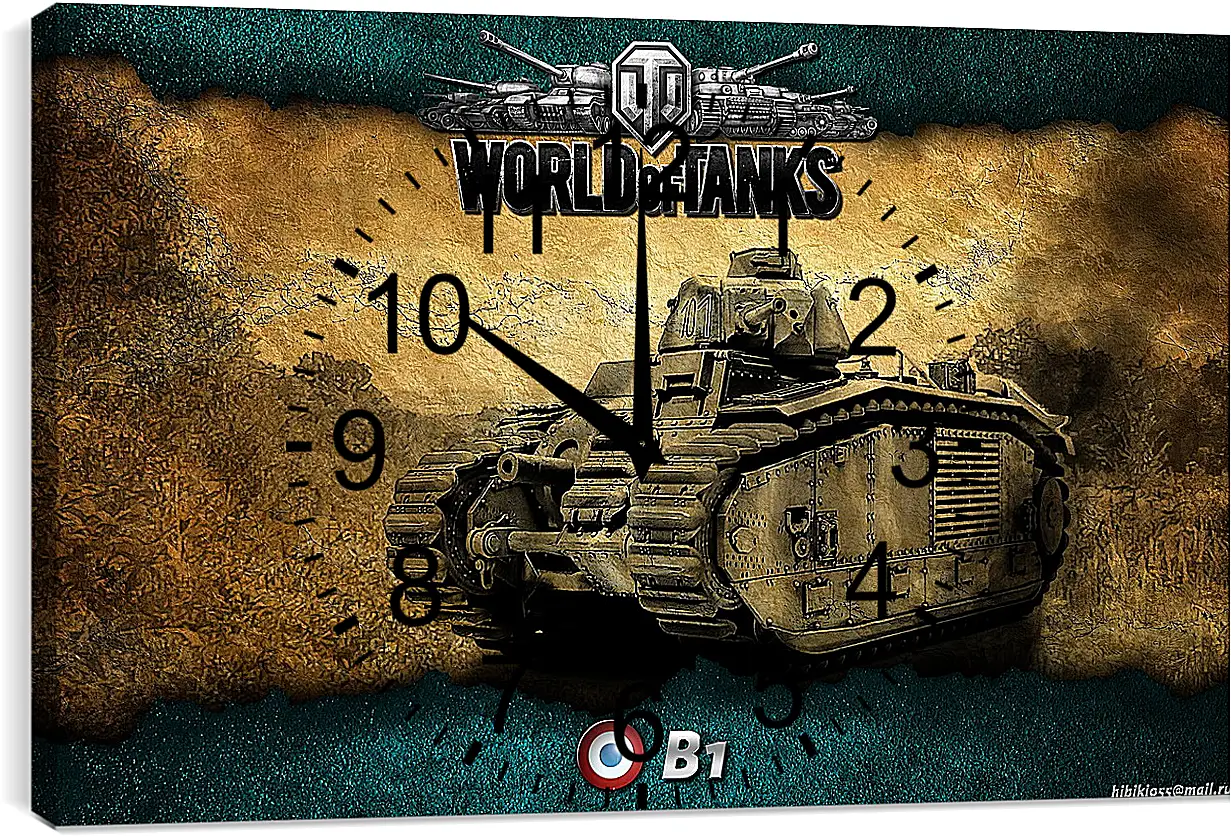 Часы картина - World Of Tanks