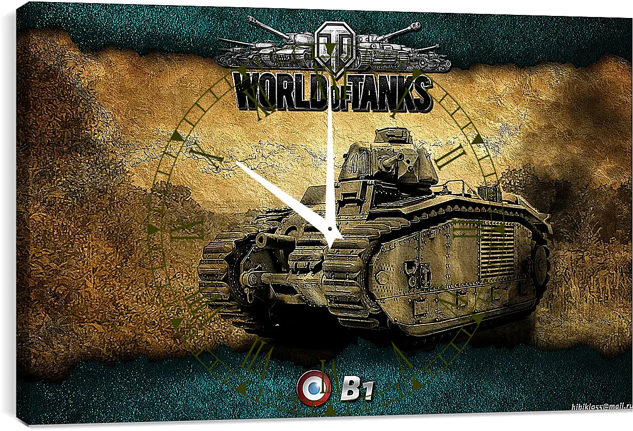 Часы картина - World Of Tanks