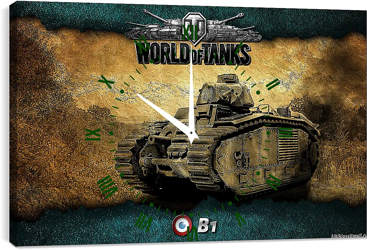 Часы картина - World Of Tanks