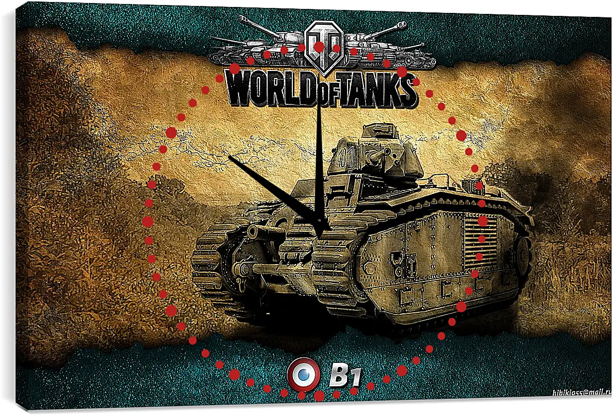 Часы картина - World Of Tanks