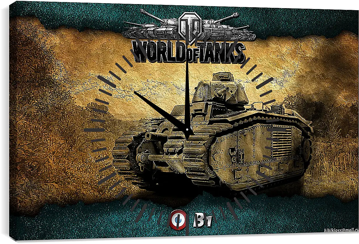 Часы картина - World Of Tanks