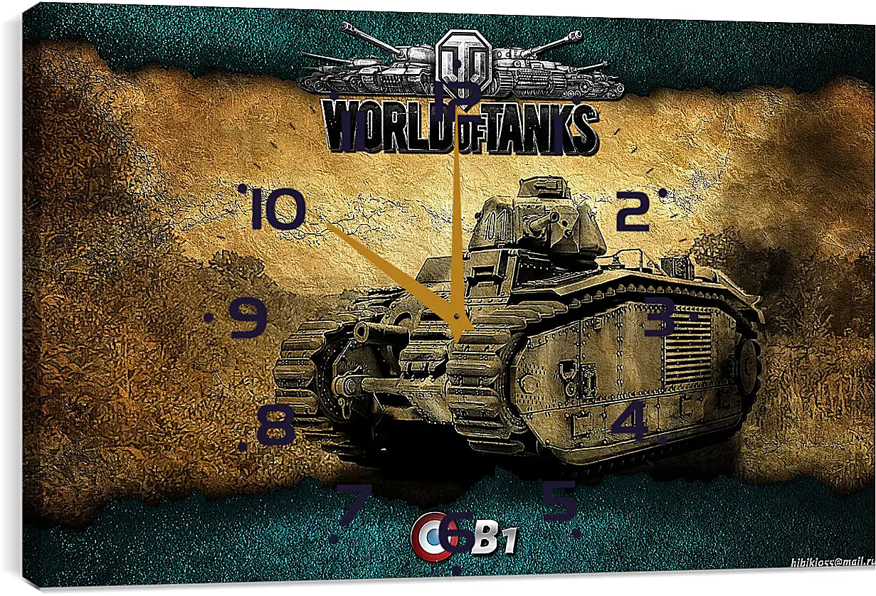 Часы картина - World Of Tanks