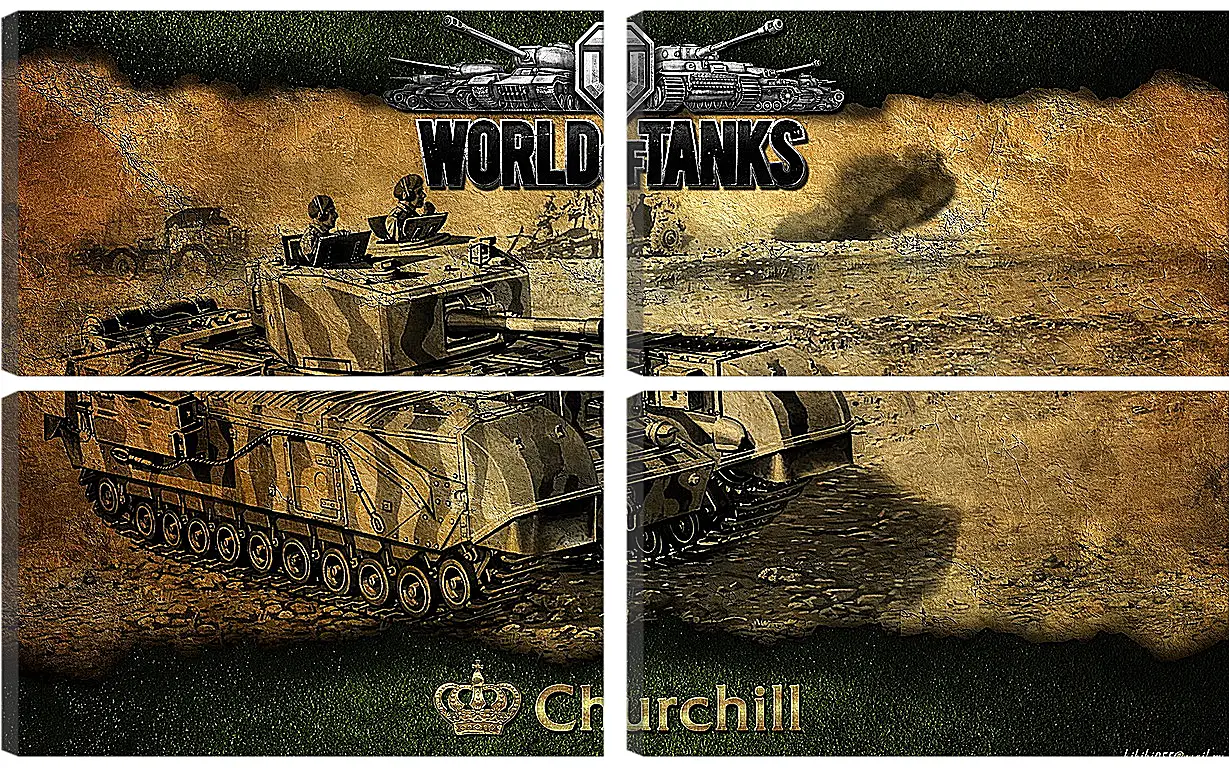 Модульная картина - World Of Tanks