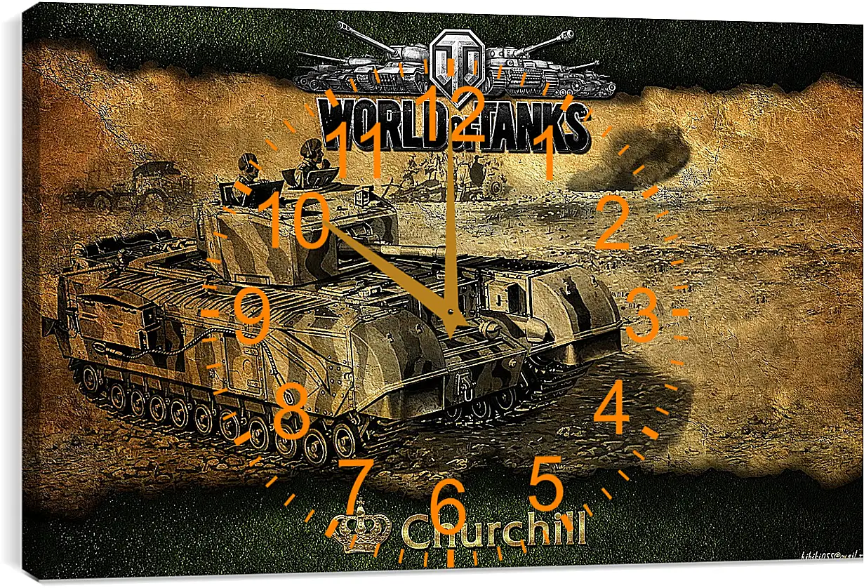 Часы картина - World Of Tanks