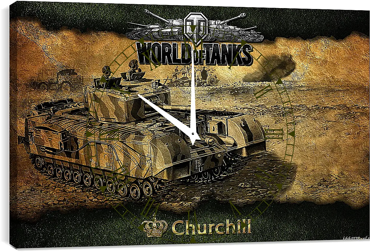 Часы картина - World Of Tanks