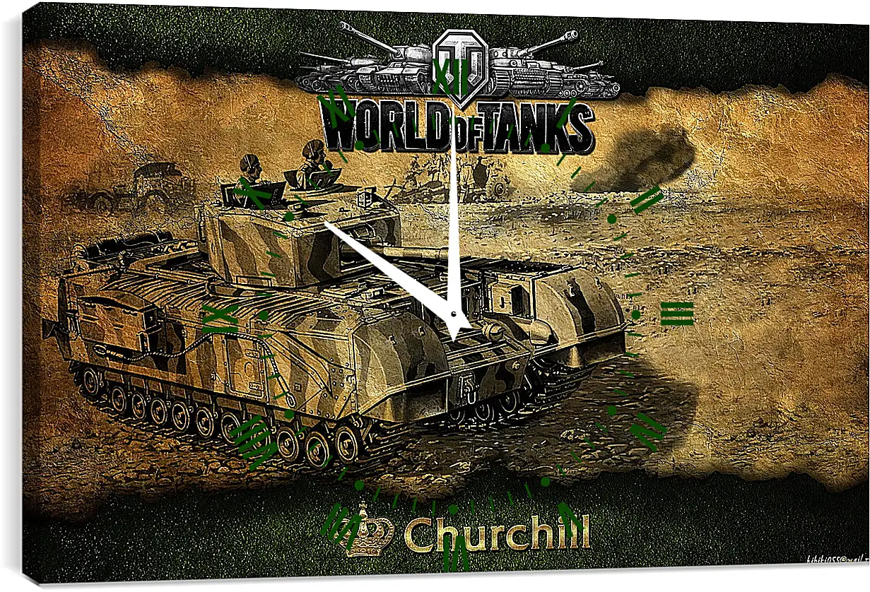 Часы картина - World Of Tanks