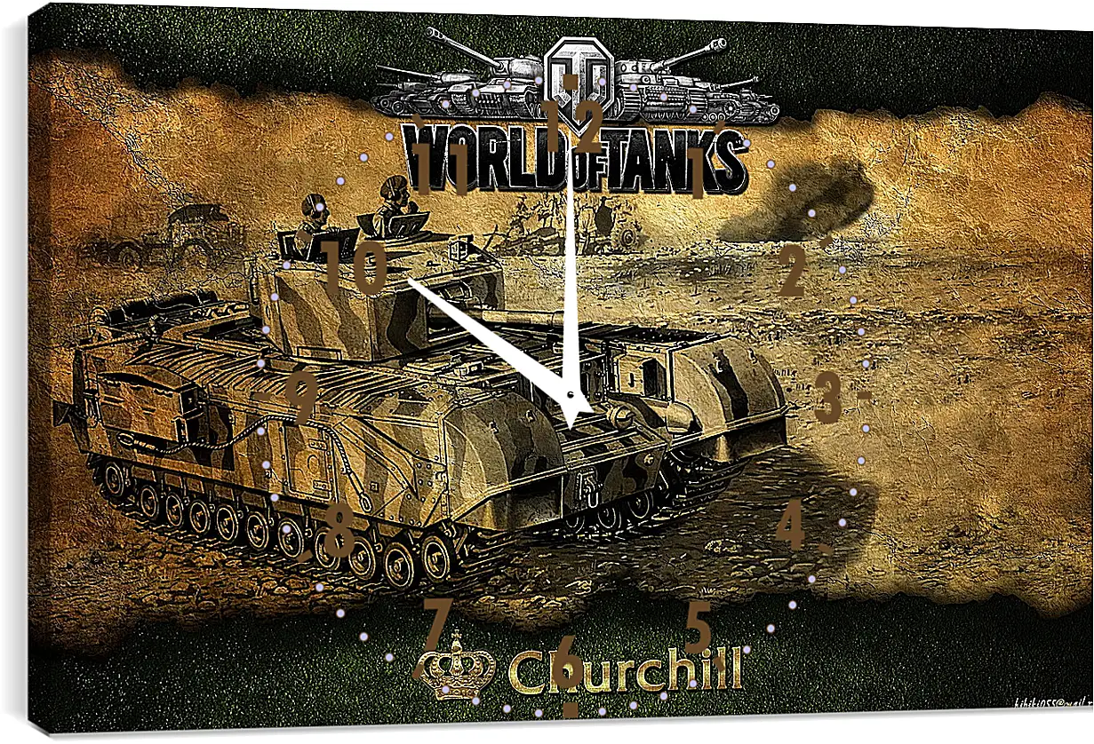 Часы картина - World Of Tanks