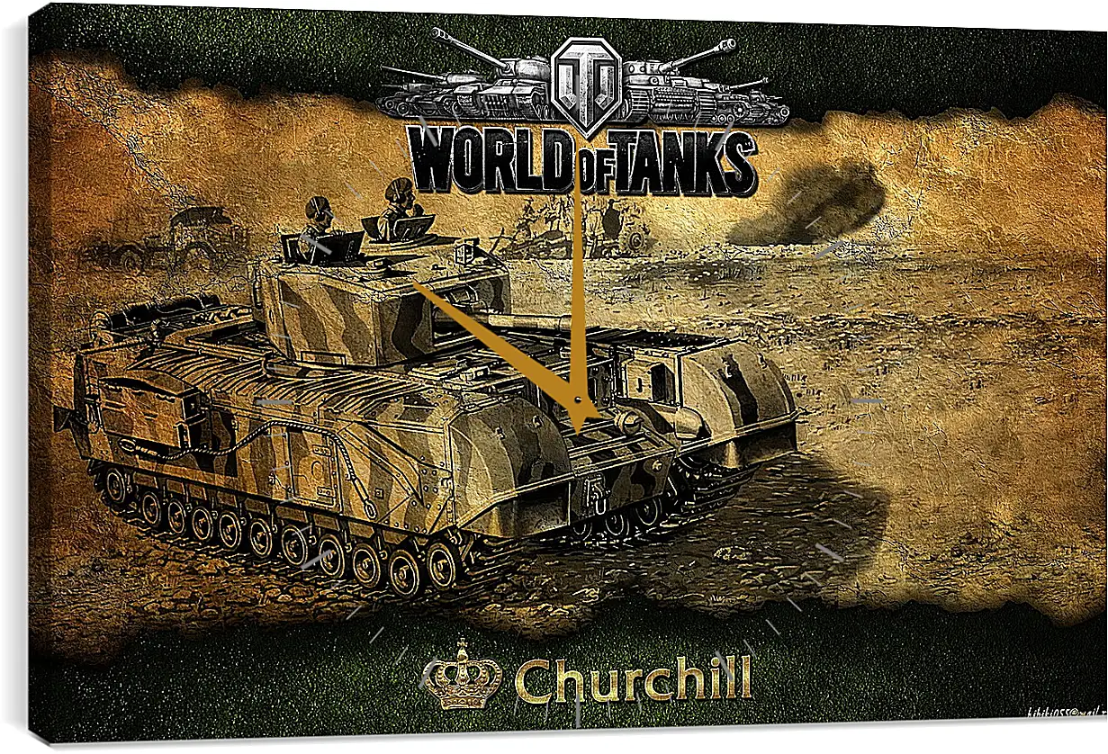 Часы картина - World Of Tanks