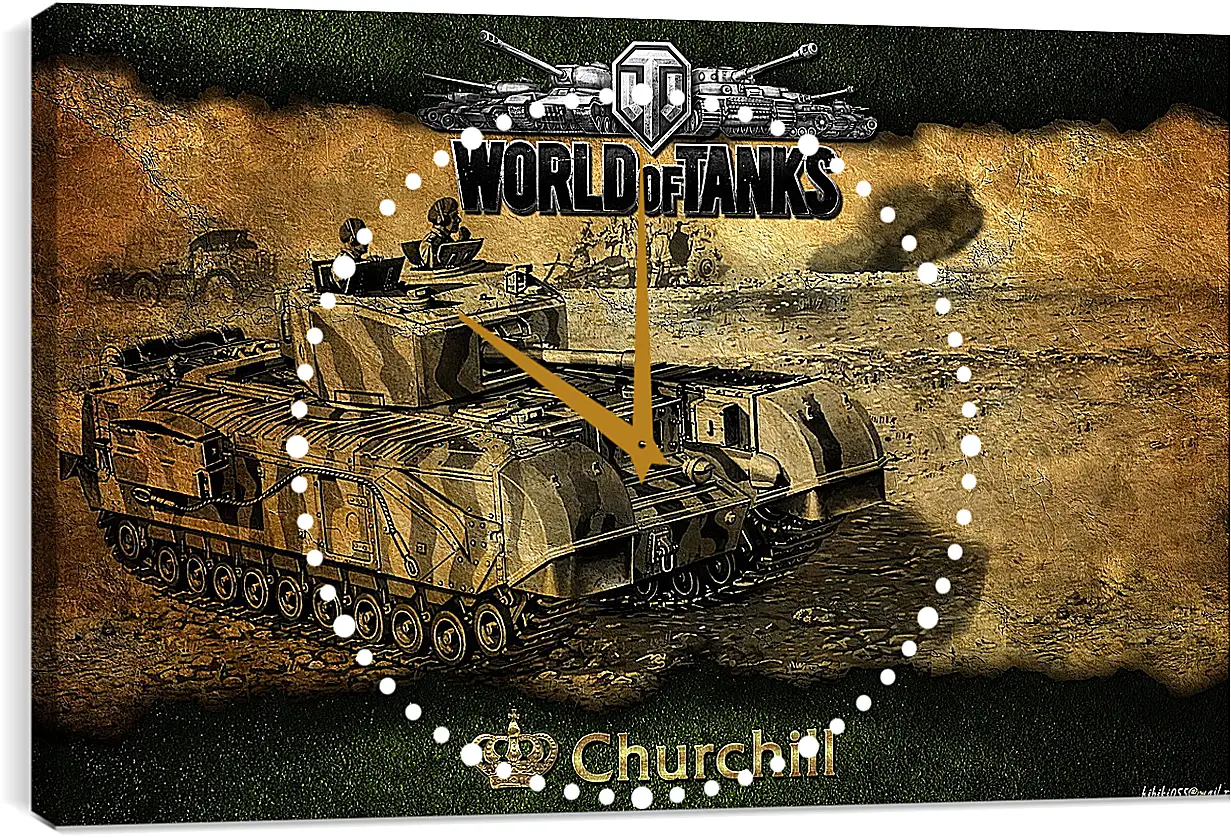 Часы картина - World Of Tanks