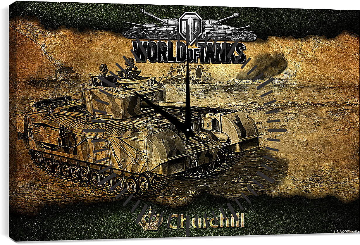 Часы картина - World Of Tanks