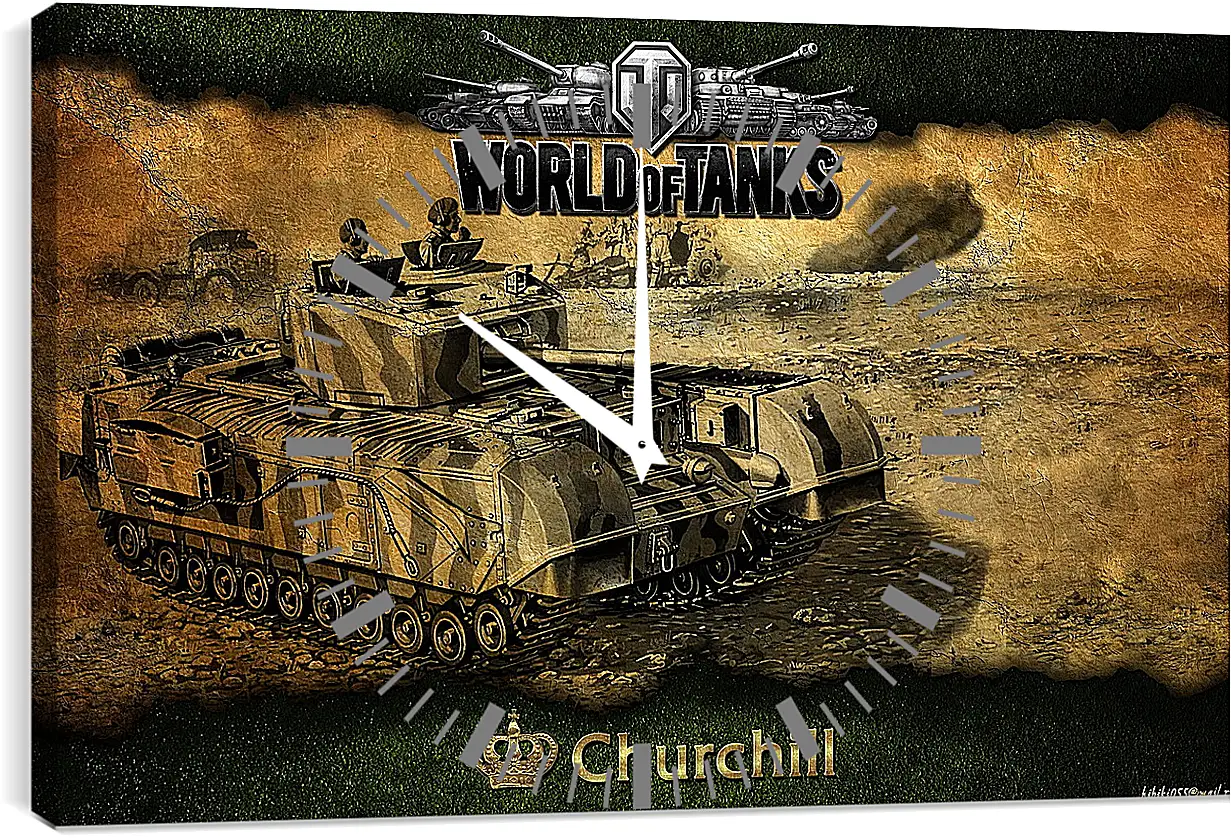 Часы картина - World Of Tanks