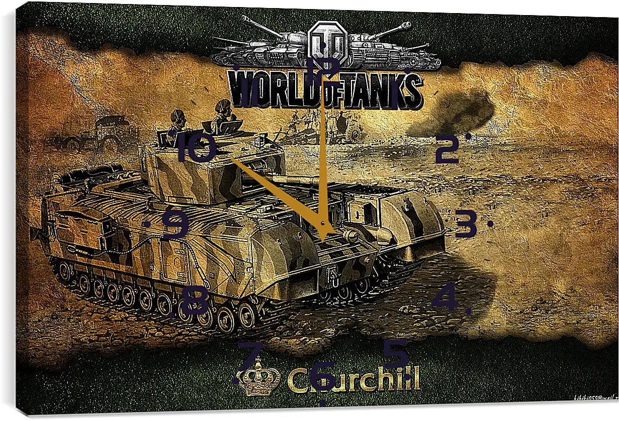 Часы картина - World Of Tanks