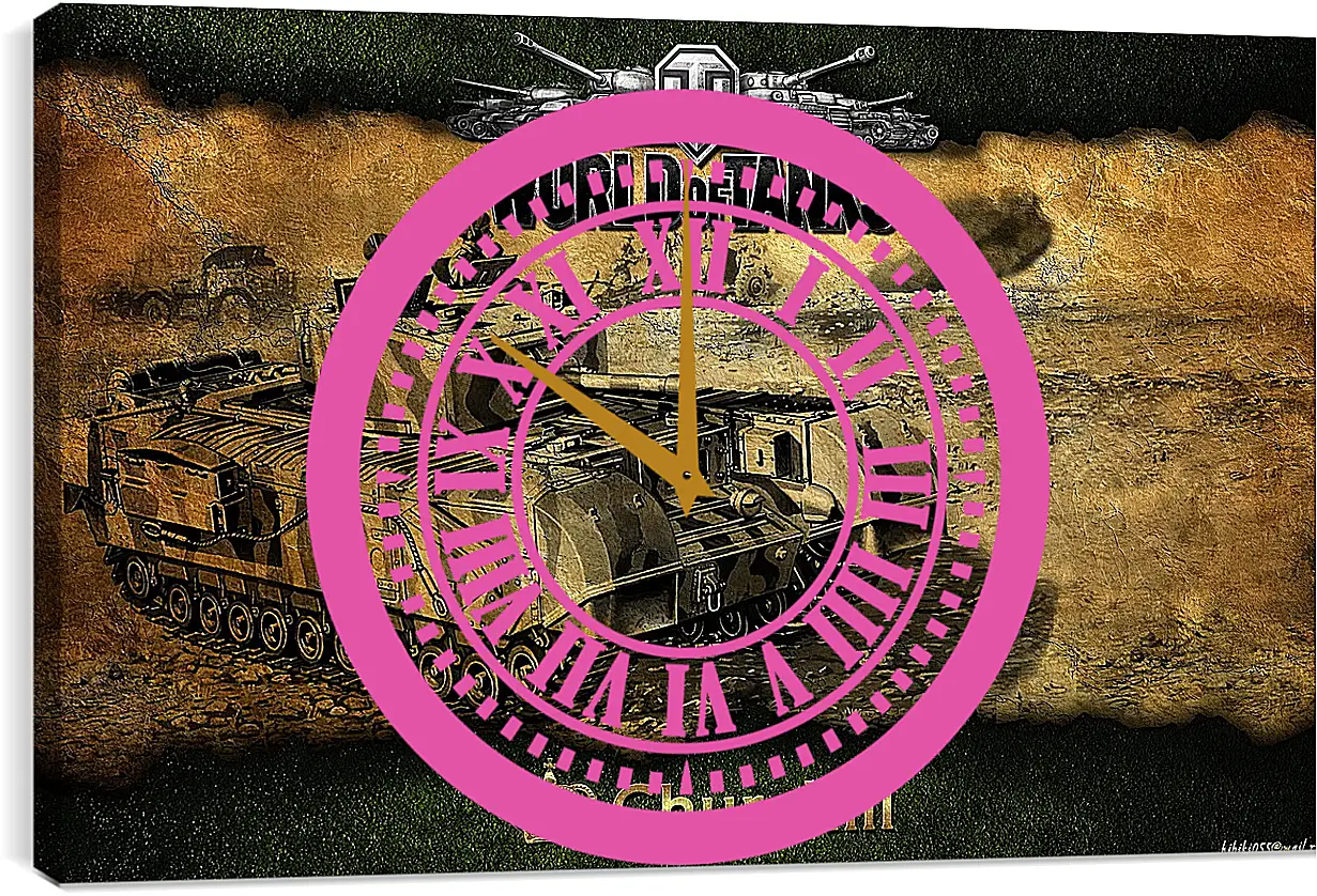 Часы картина - World Of Tanks