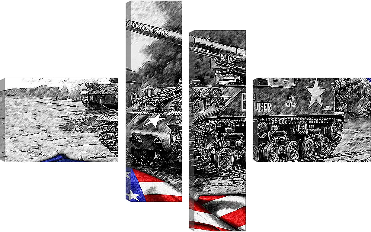 Модульная картина - World Of Tanks