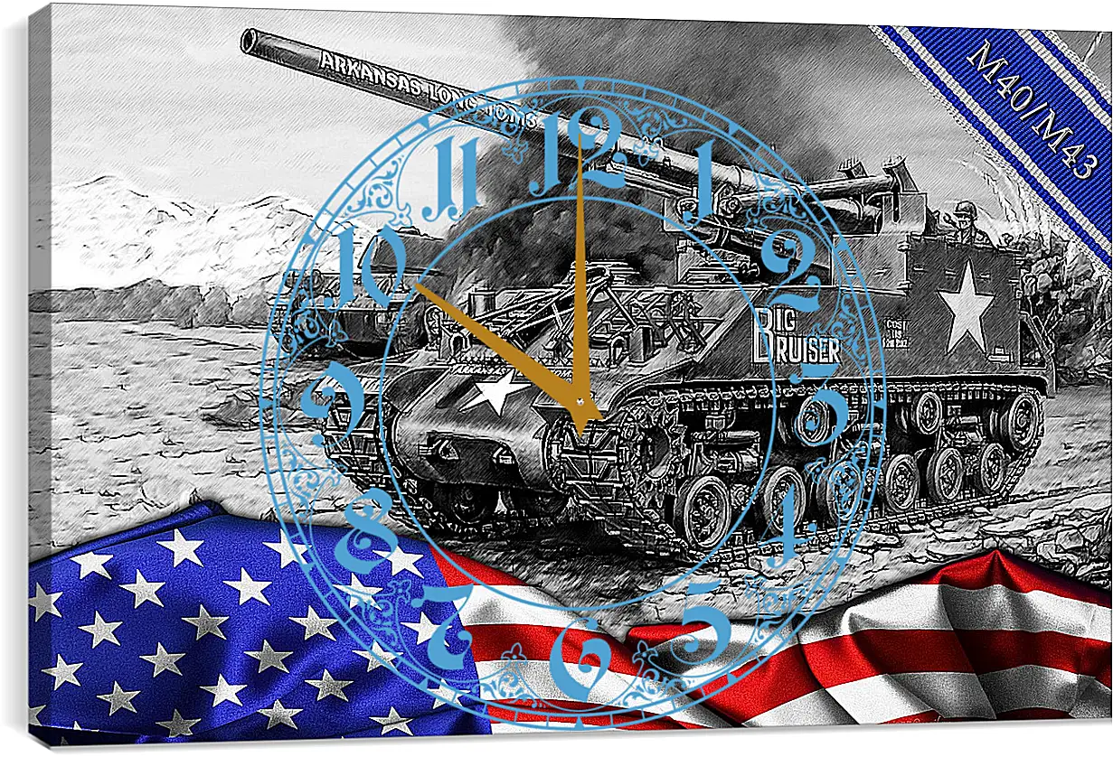 Часы картина - World Of Tanks