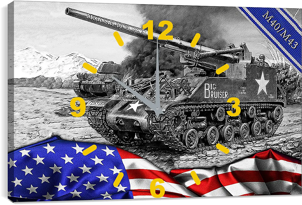 Часы картина - World Of Tanks