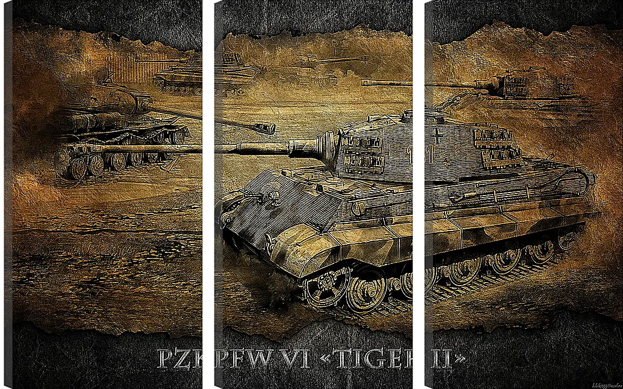 Модульная картина - World Of Tanks