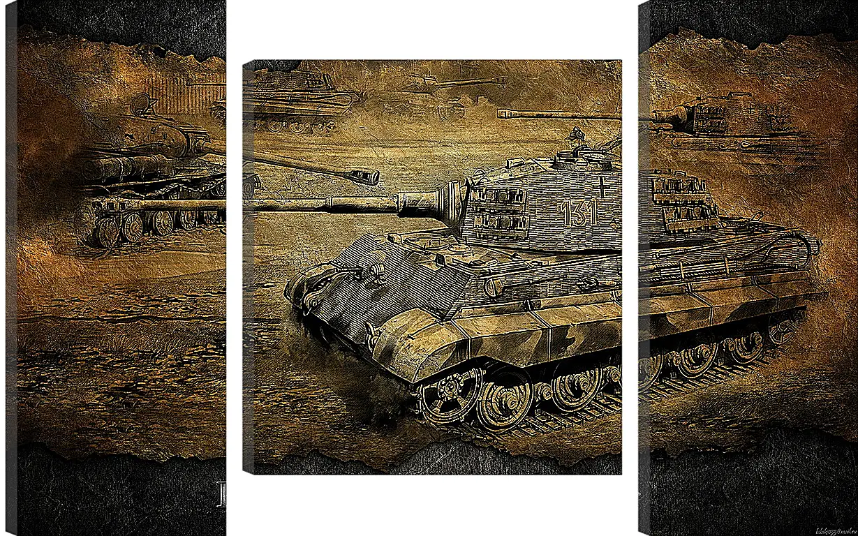 Модульная картина - World Of Tanks