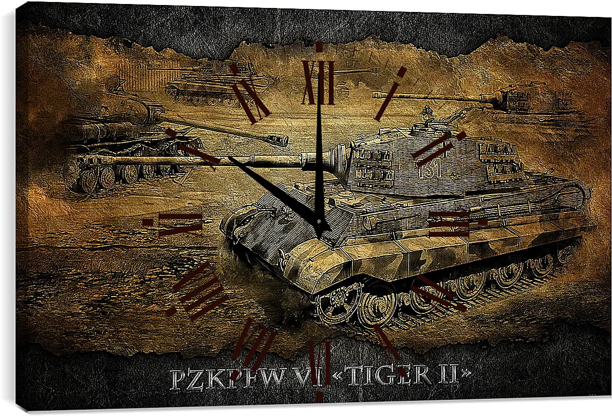 Часы картина - World Of Tanks