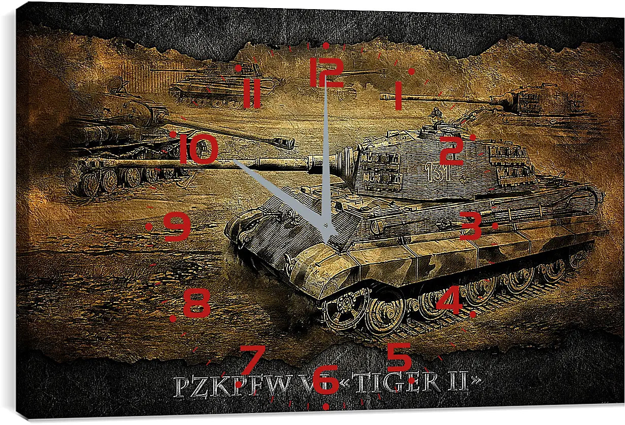 Часы картина - World Of Tanks
