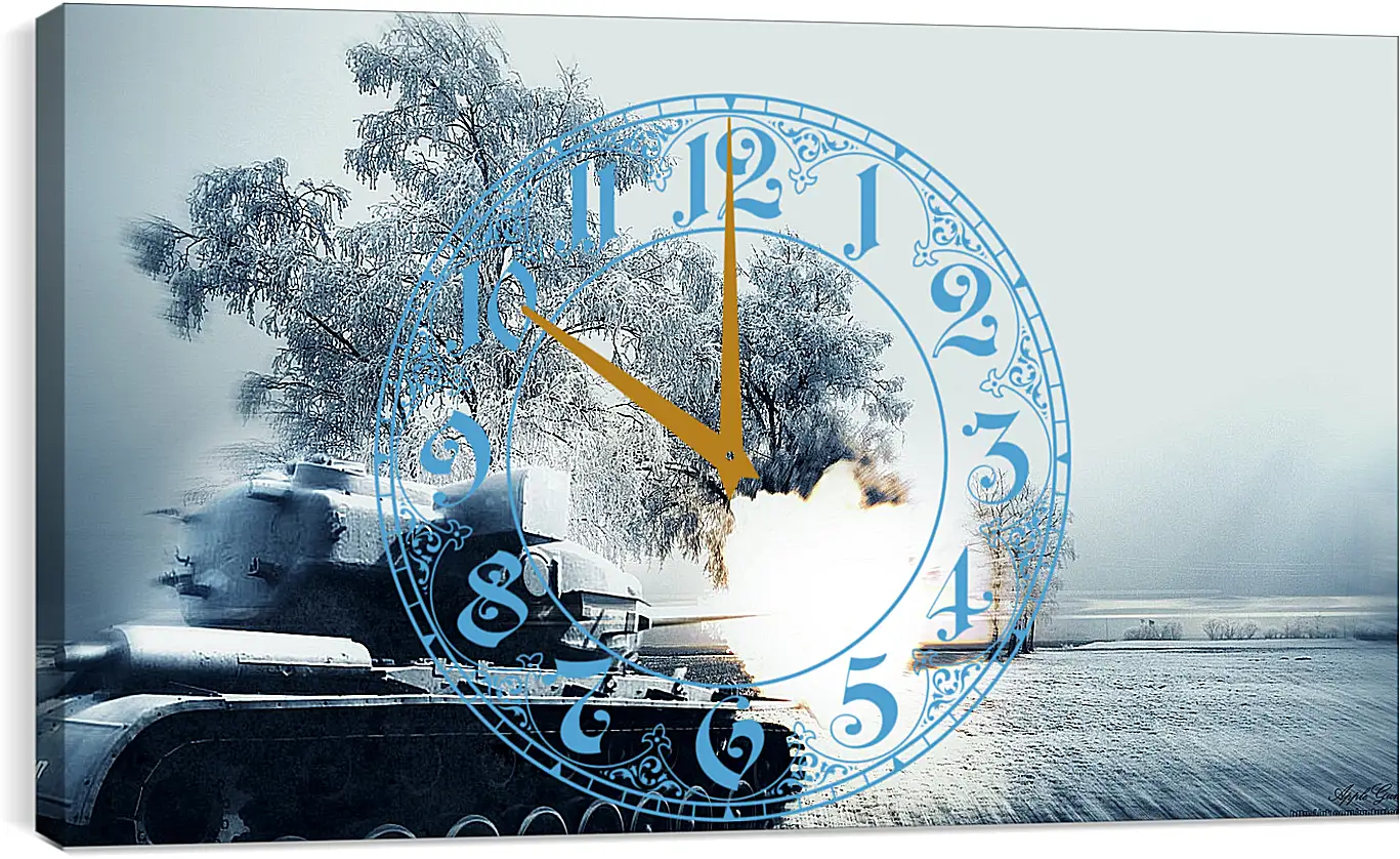 Часы картина - World Of Tanks